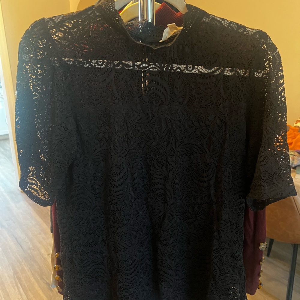 Adiva Elegant Black Lace Top